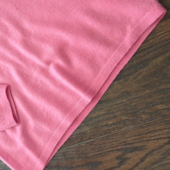 LANDS' END I Pink Cashmere Crew Neck Pullover Sweater, 10-12/M - Picture 6 of 11